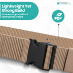 Webbing Canvas Belt with Plastic Clip Buckle - Ivory