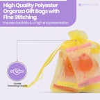 Organza Bags - 7cm x 9cm - 100pcs - Yellow