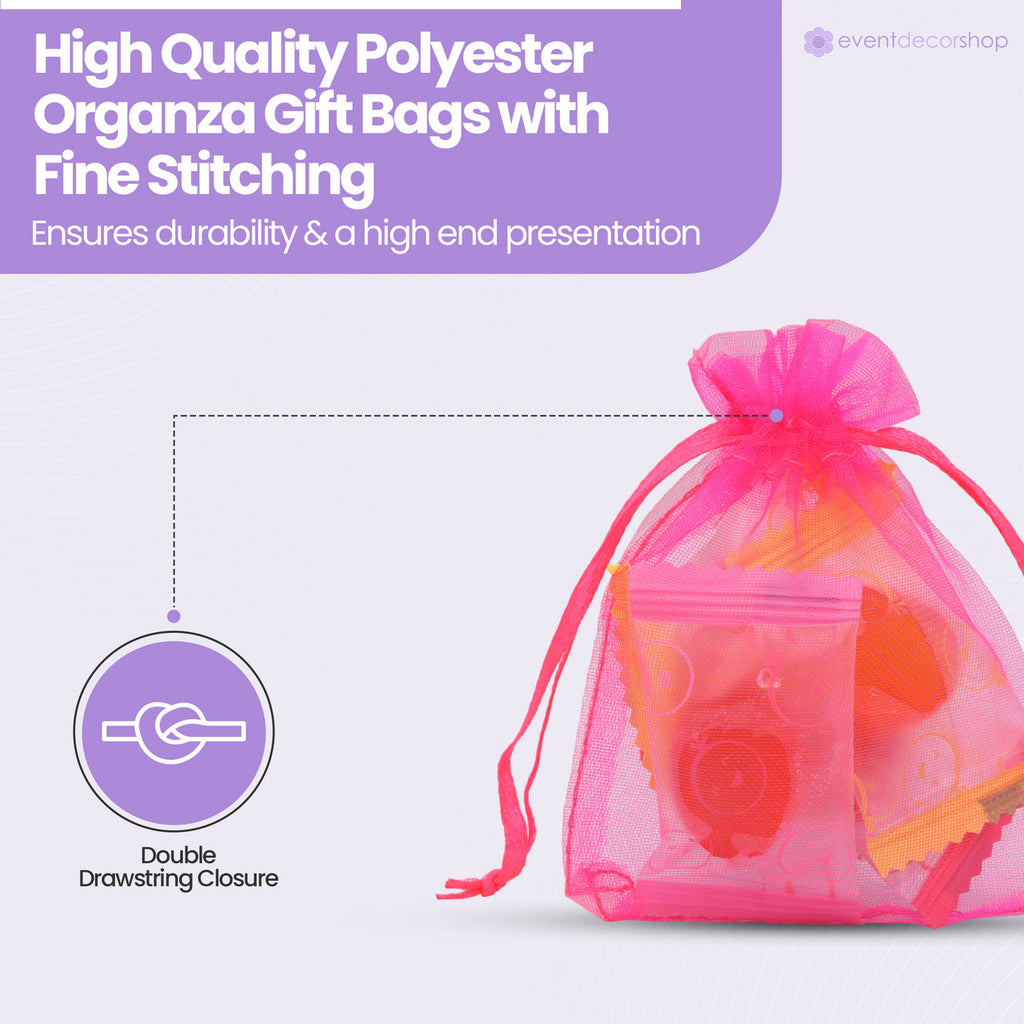 Organza Bags - 7cm x 9cm - 100pcs - Peach