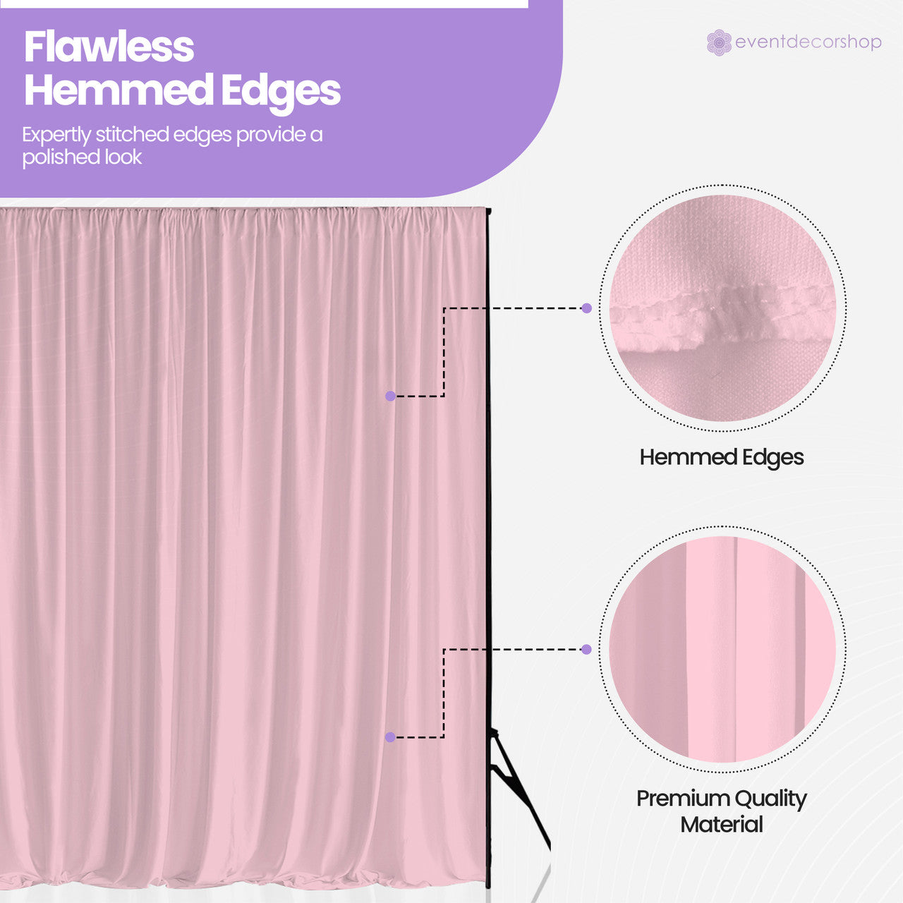 160gsm Spandex Backdrop - Baby Pink