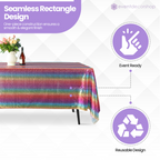 Sequin Rectangle Sparkly Tablecloth - Rainbow