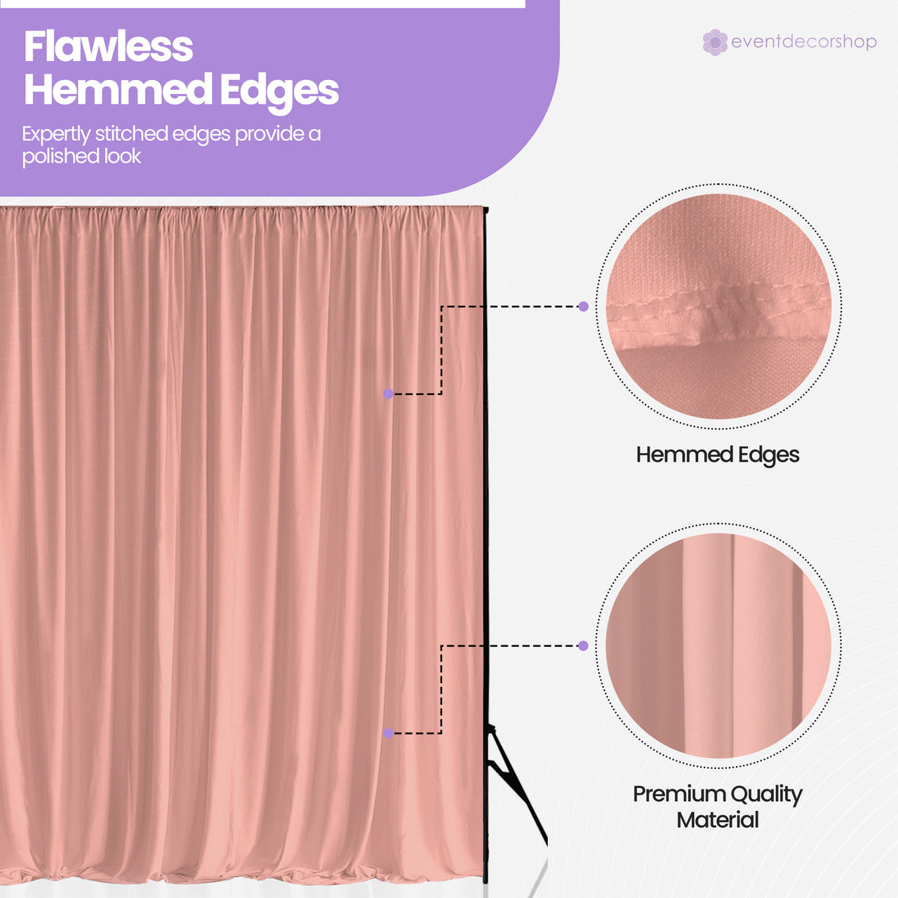 160gsm Spandex Backdrop - Rose Gold