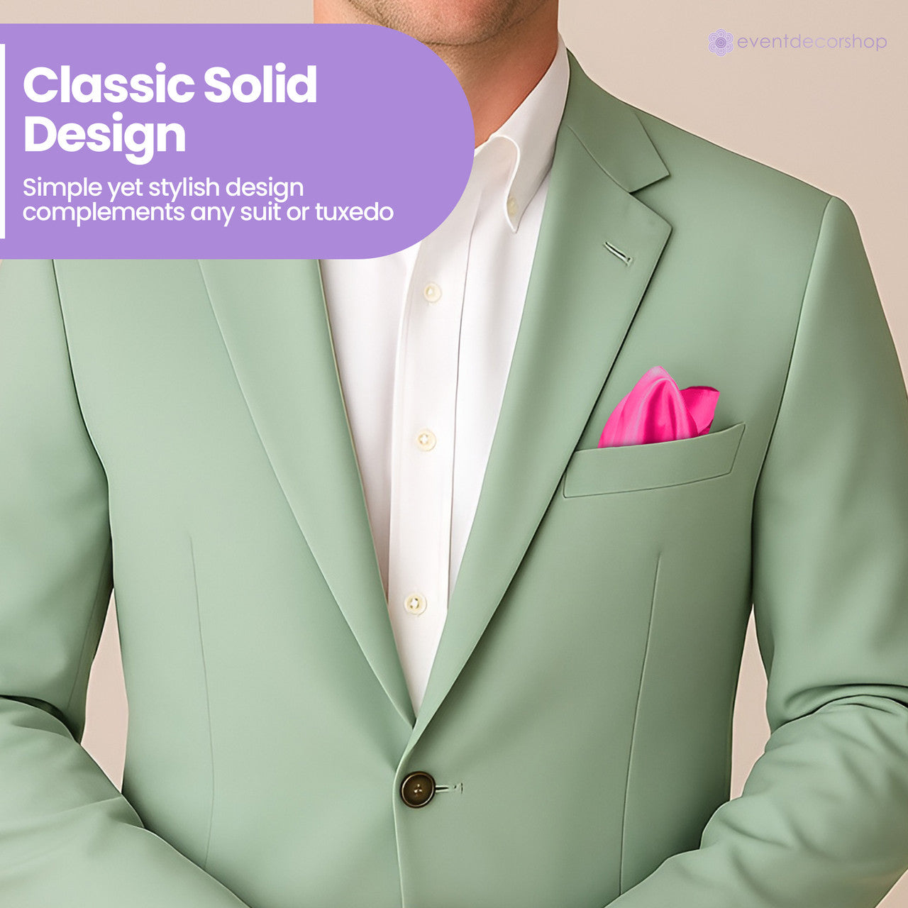 Pocket Square Handkerchief - Hot Pink