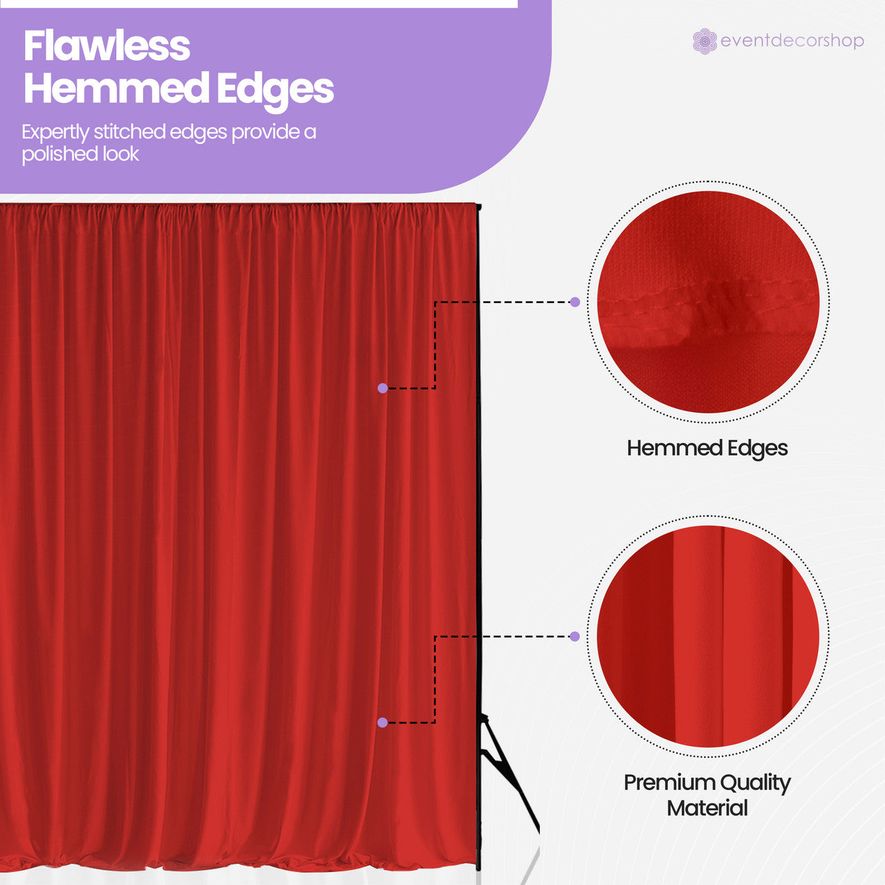 160gsm Spandex Backdrop - Red