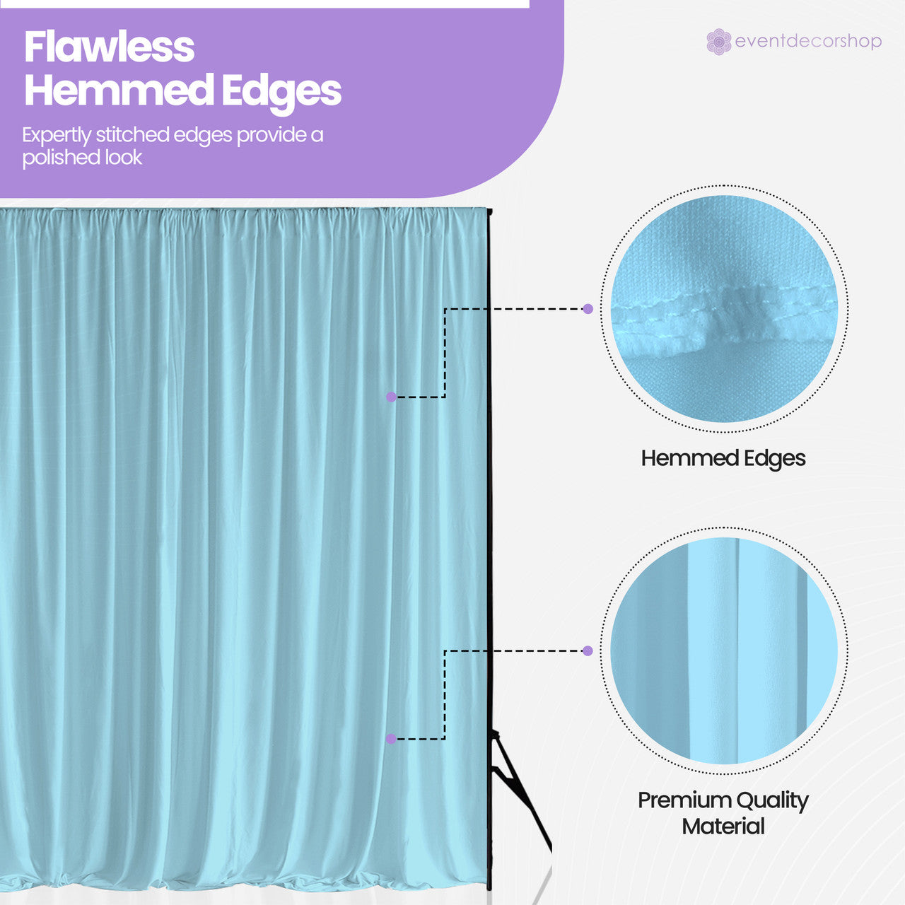 160gsm Spandex Backdrop - Baby Blue