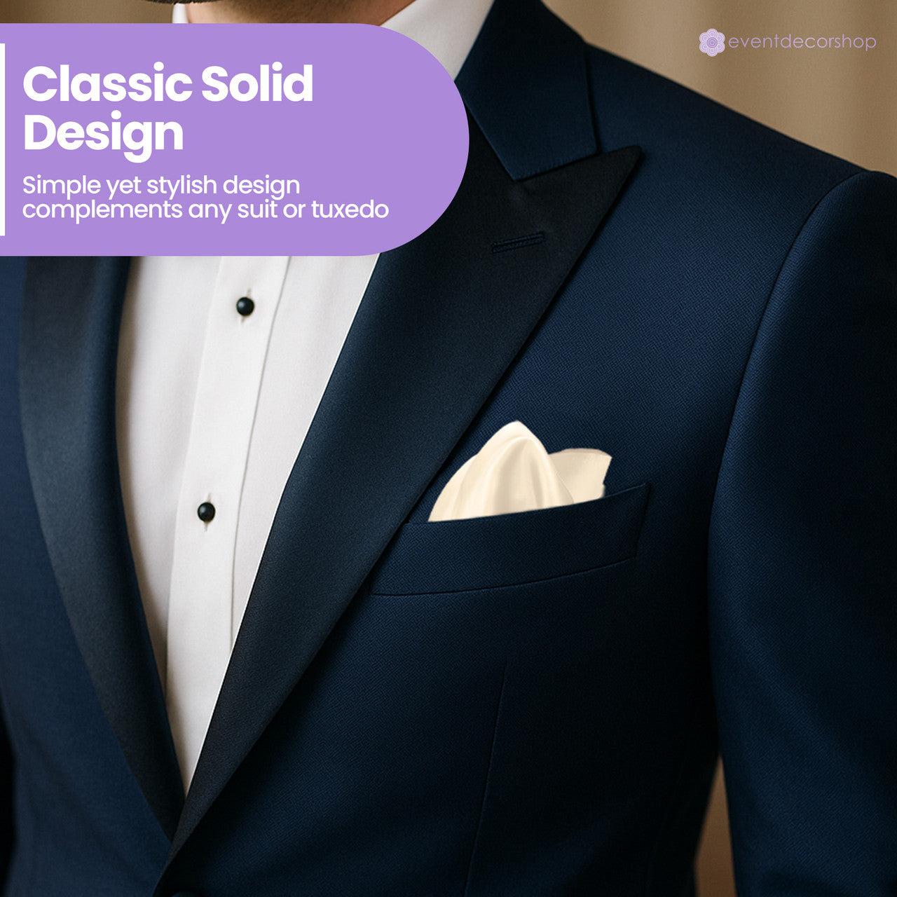 Pocket Square Handkerchief - Ivory