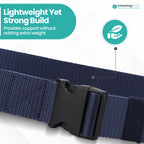 Webbing Canvas Belt with Plastic Clip Buckle - Navy