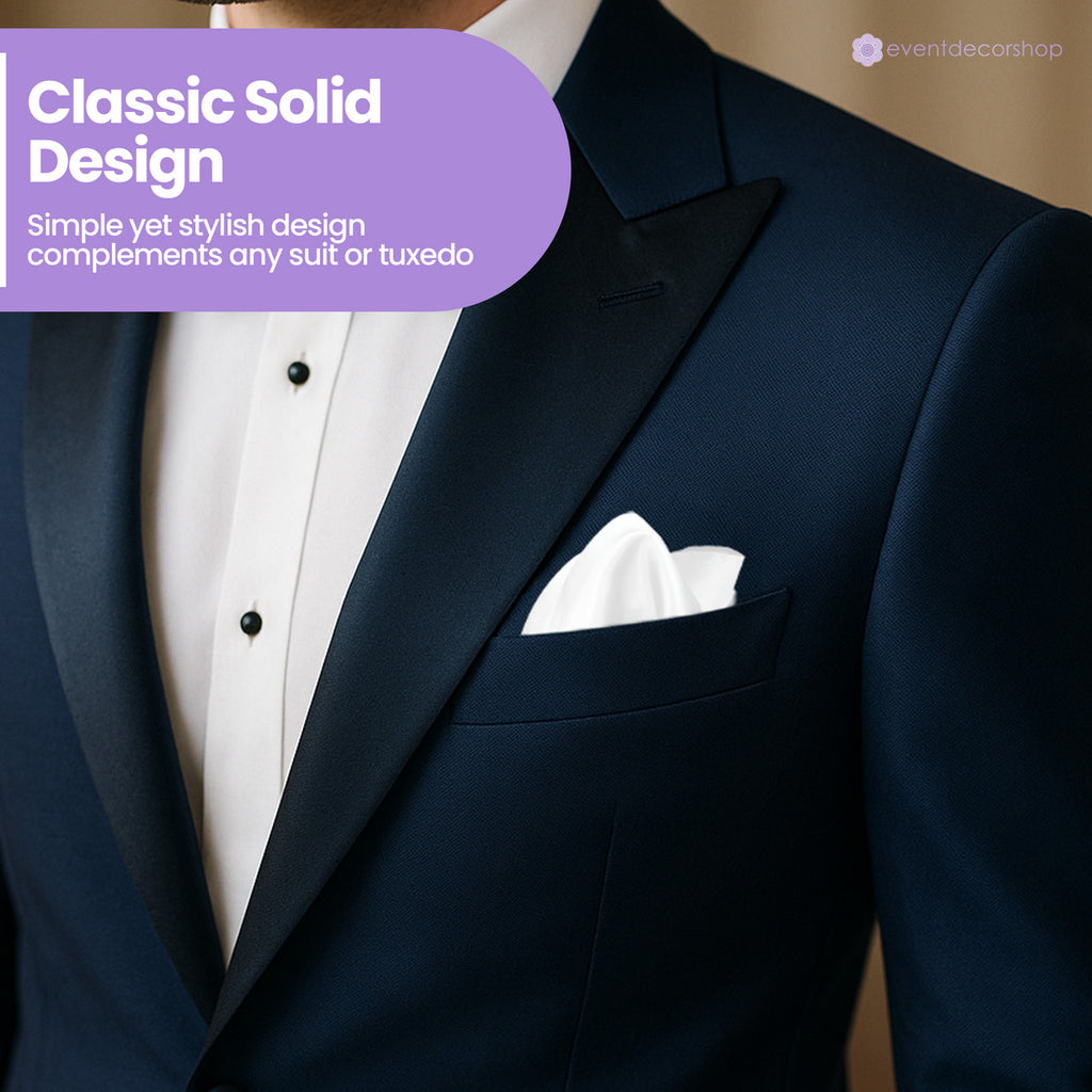 Pocket Square Handkerchief - White
