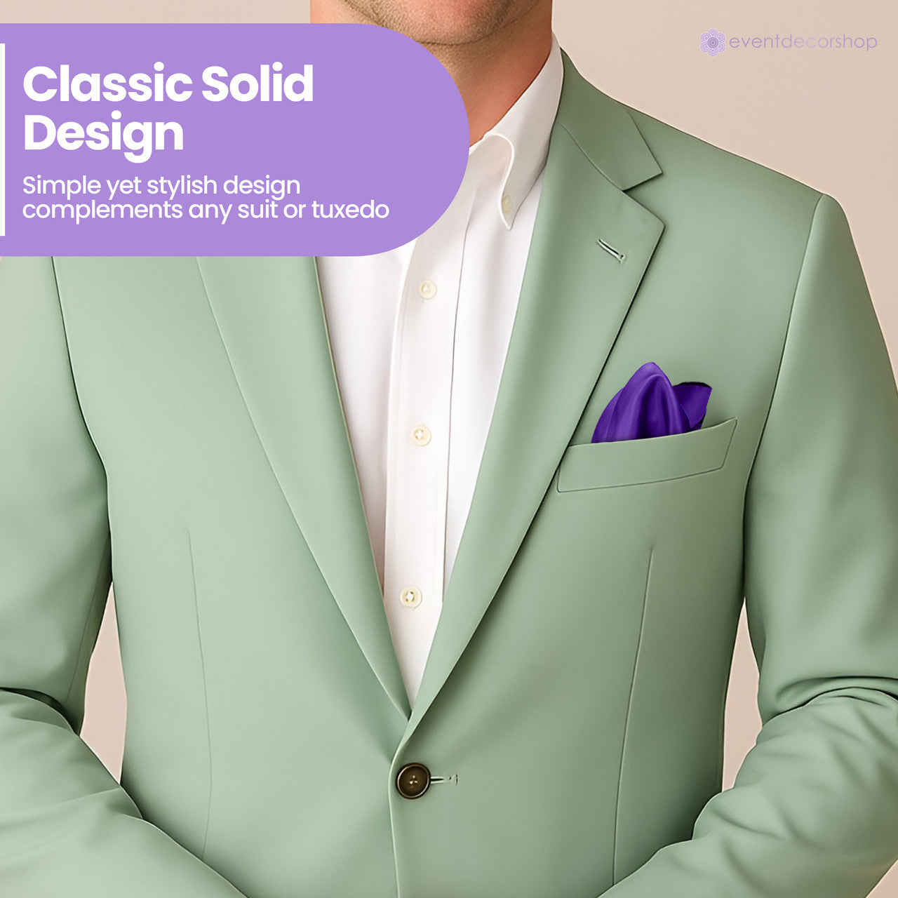 Pocket Square Handkerchief - Dark Purple