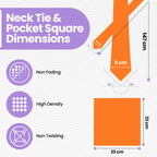Orange Tie and Handkerchief