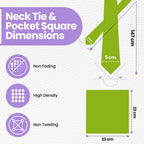 Lime Green Tie and Handkerchief