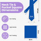 Royal Blue Tie and Handkerchief