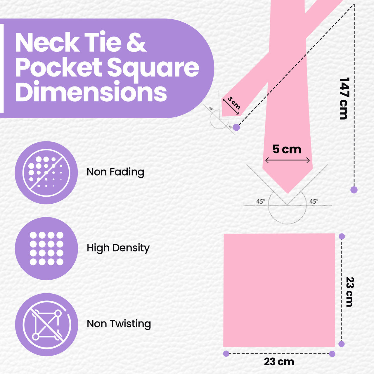 Rose Pink Tie and Handkerchief