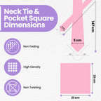 Rose Pink Tie and Handkerchief