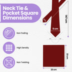 Deep Red Tie and Handkerchief