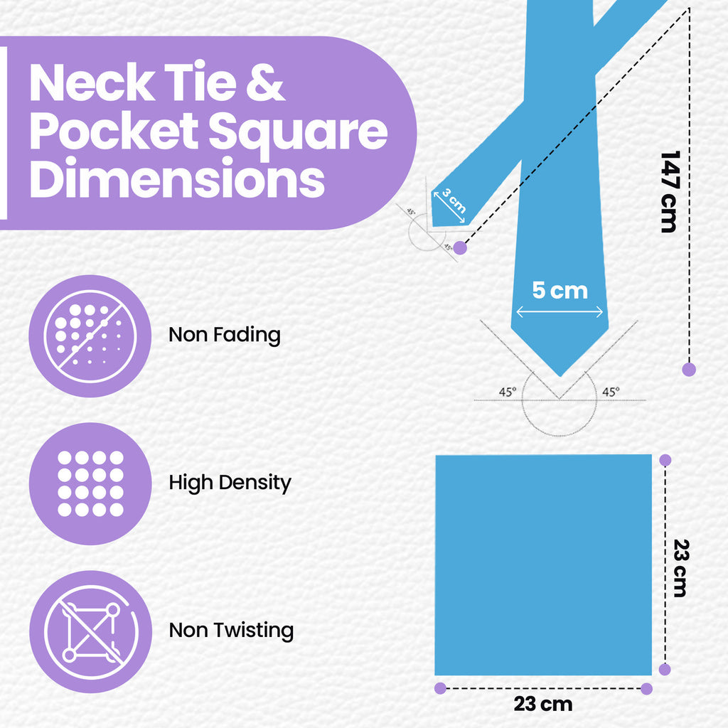 Sky Blue Tie and Handkerchief