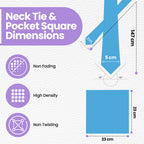 Sky Blue Tie and Handkerchief