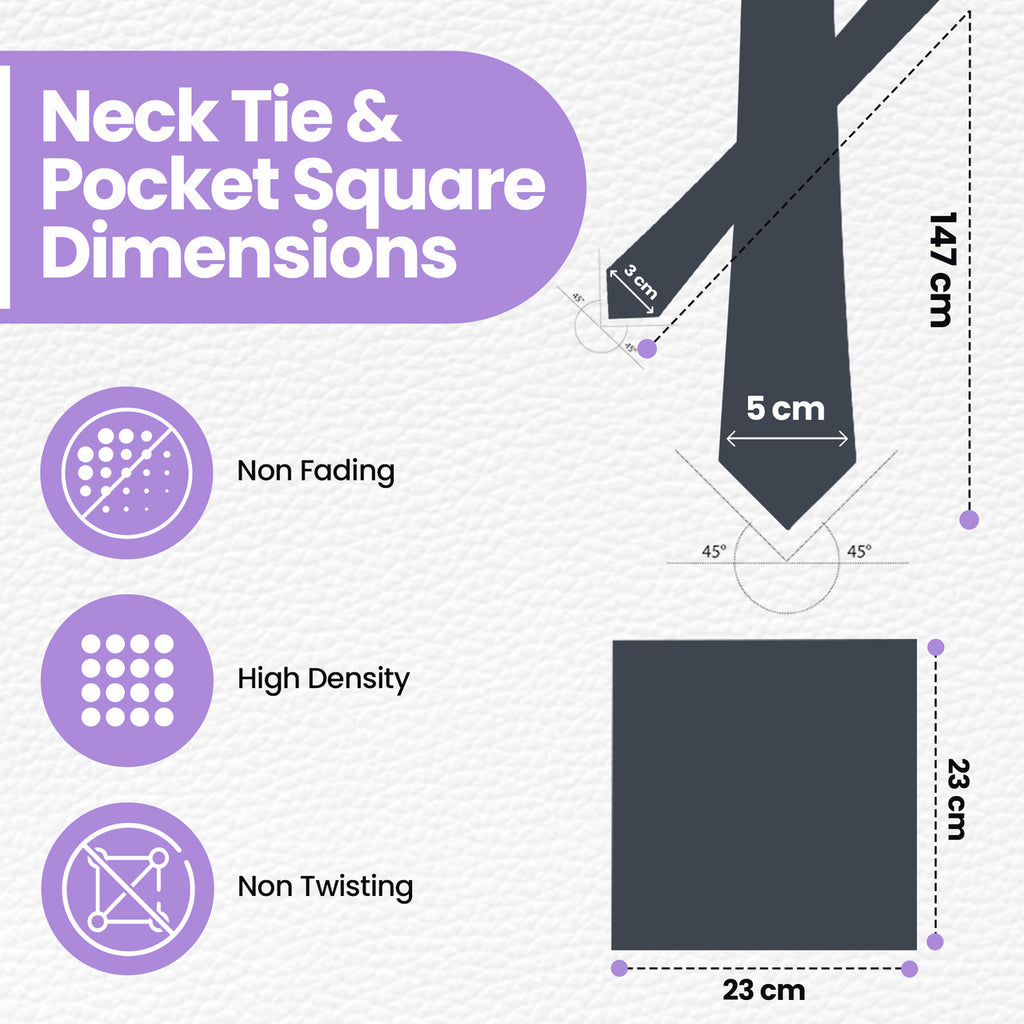Light Grey Tie and Handkerchief