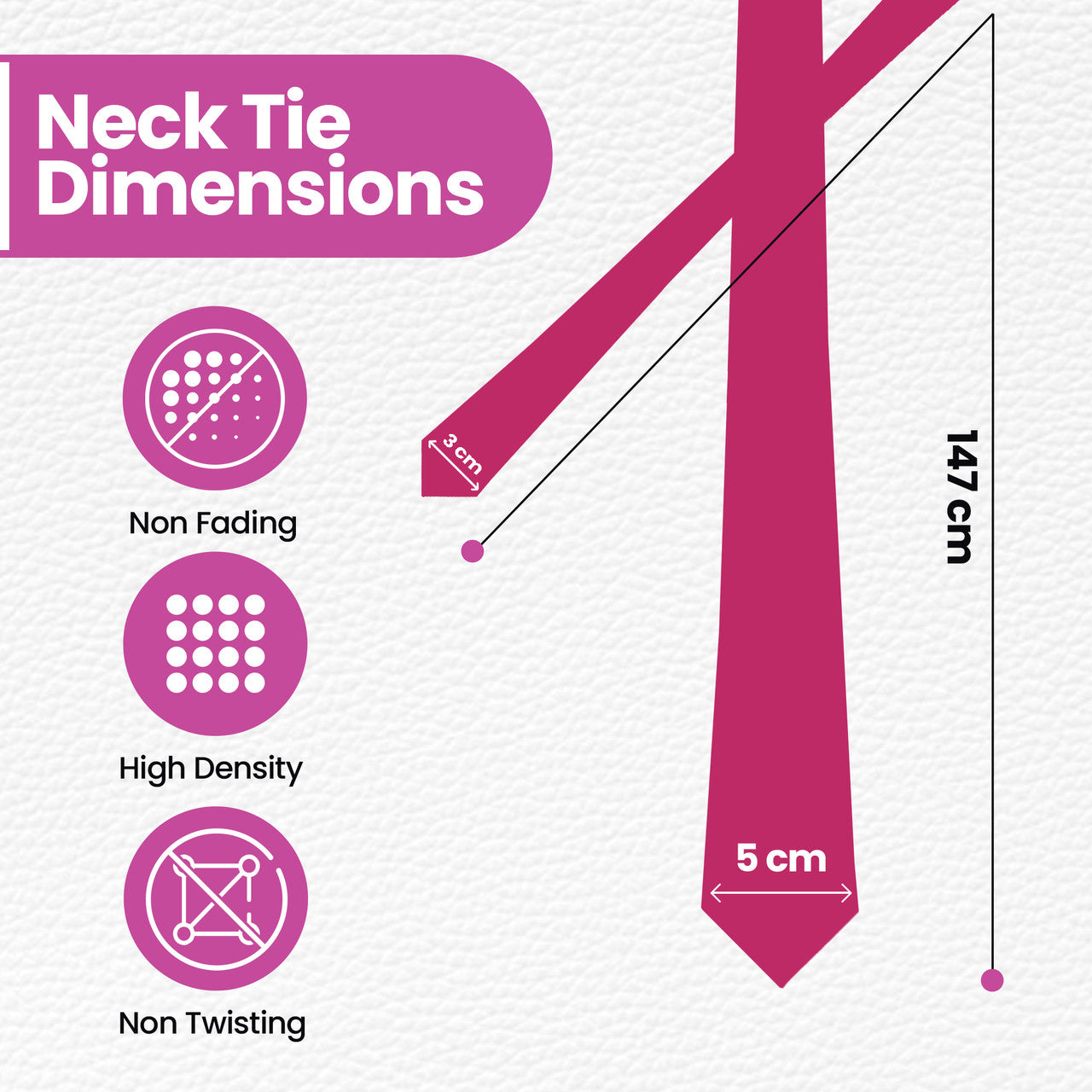 Hot Pink Neck Tie