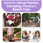 Grey Swirl Design Melamine BBQ and Party Set - 16pcs