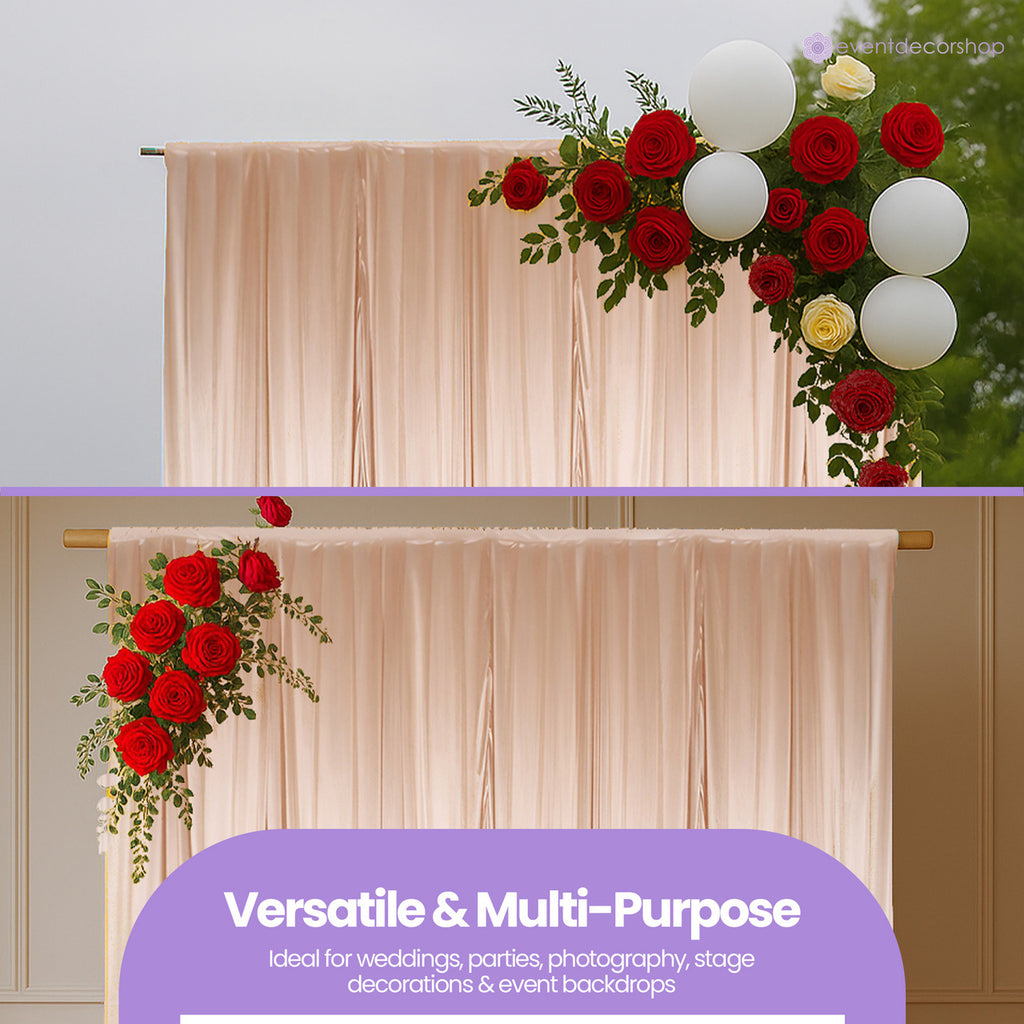 100GSM Ice Silk Photography Backdrop (No Swag) - Rose Gold