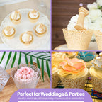25x Laser Cut Cupcake Wrappers - Beige