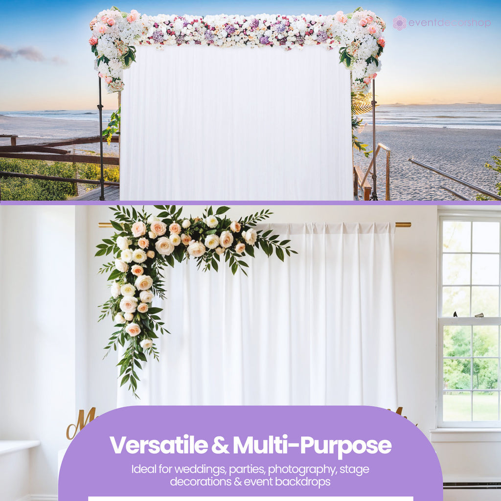 100GSM Ice Silk Photography Backdrop (No Swag) - White