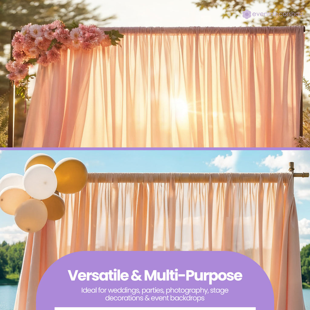 100GSM Ice Silk Photography Backdrop (No Swag) - Rose Gold