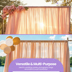 100GSM Ice Silk Photography Backdrop (No Swag) - Rose Gold