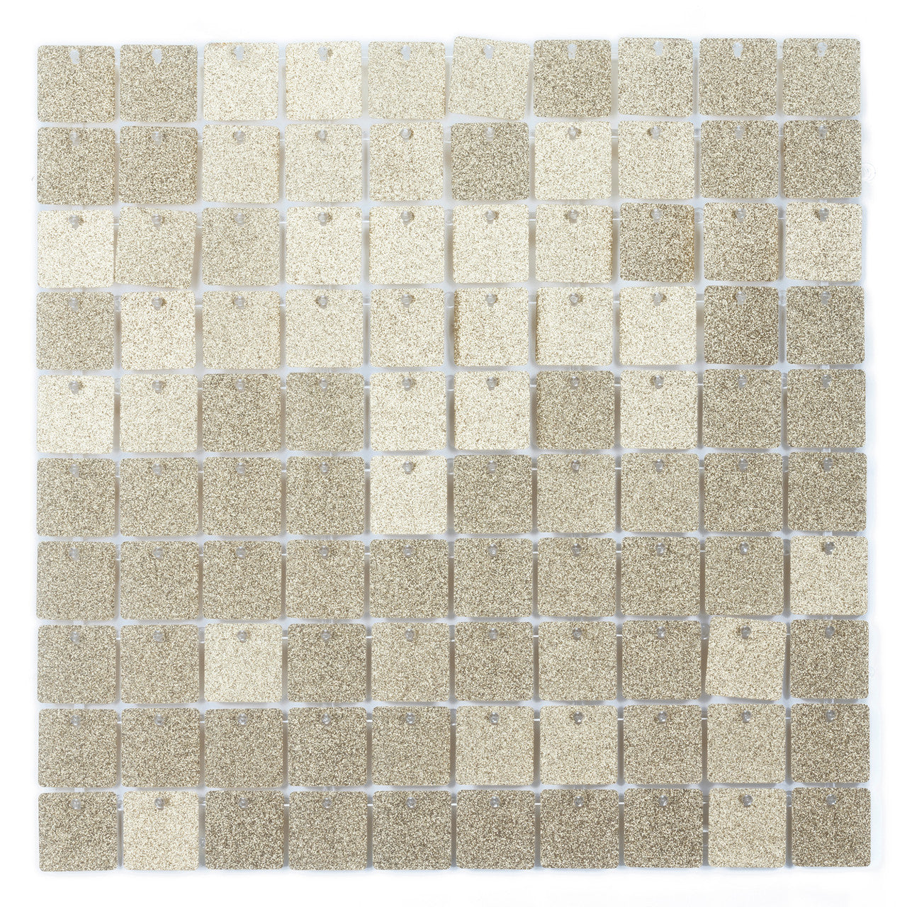 30x30cm Glitter Finish Sequin Wall Panel - Glitter Light Gold