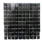 30x30cm Sequin Wall Panel - Metal Black