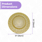 Round Charger Plate - Peacock Gold x 6