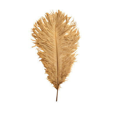 35-40cm Loose Ostrich Feathers, 5pcs - Gold