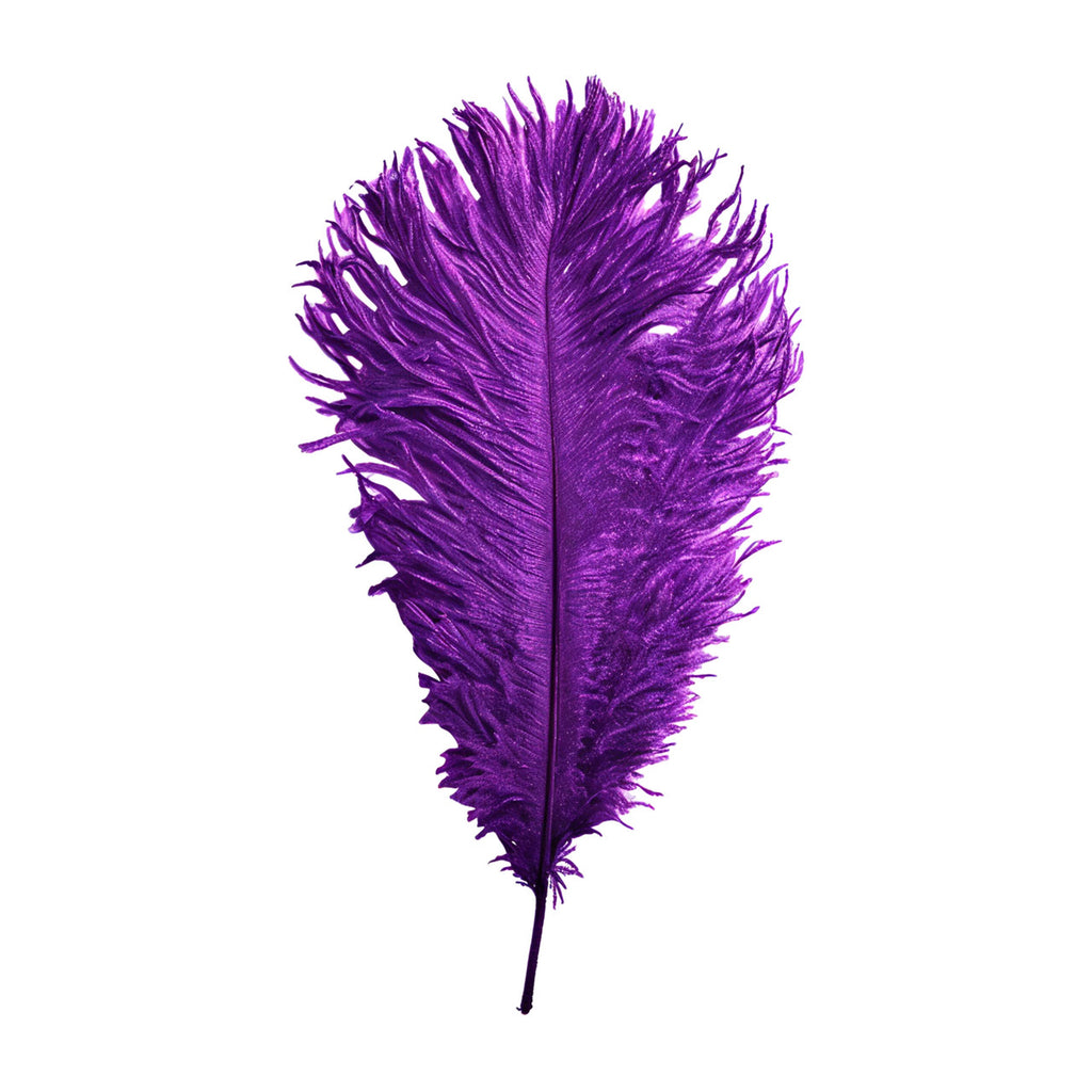35-40cm Loose Ostrich Feathers, 5pcs - Purple