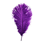 35-40cm Loose Ostrich Feathers, 5pcs - Purple