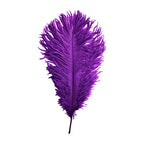 35-40cm Loose Ostrich Feathers, 5pcs - Purple