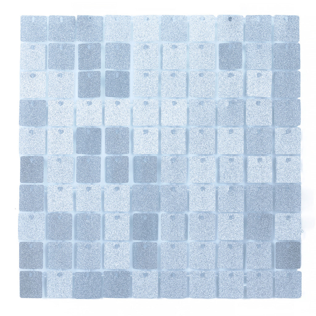30x30cm Glitter Finish Sequin Wall Panel - Glitter Silver