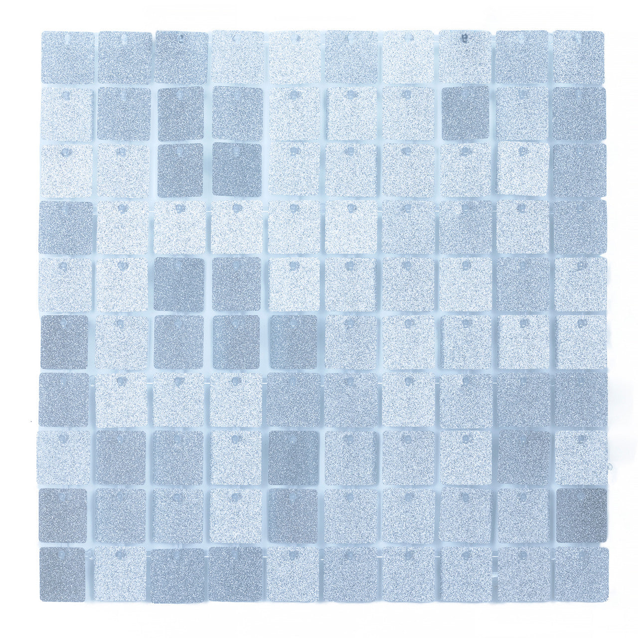 30x30cm Glitter Finish Sequin Wall Panel - Glitter Silver