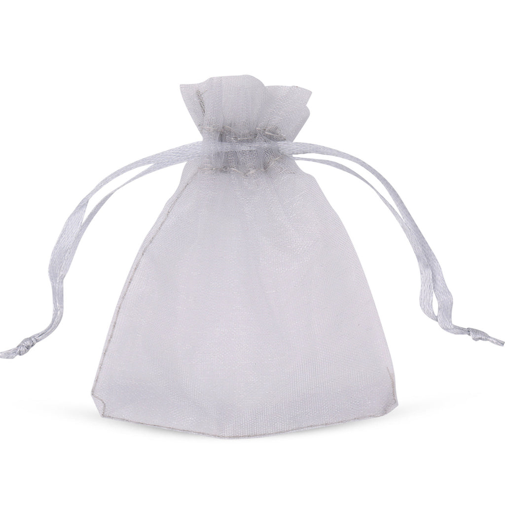 Organza Bags - 7cm x 9cm - 100pcs - Silver