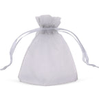 Organza Bags - 7cm x 9cm - 100pcs - Silver