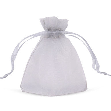 Organza Bags - 7cm x 9cm - 100pcs - Silver