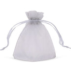 Organza Bags - 7cm x 9cm - 100pcs - Silver