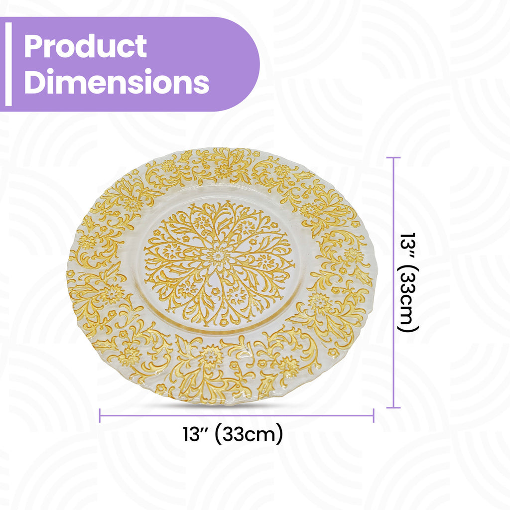Round Charger Plate - Royal Gold x 6