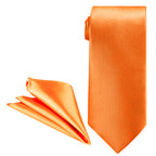 Orange Tie and Handkerchief