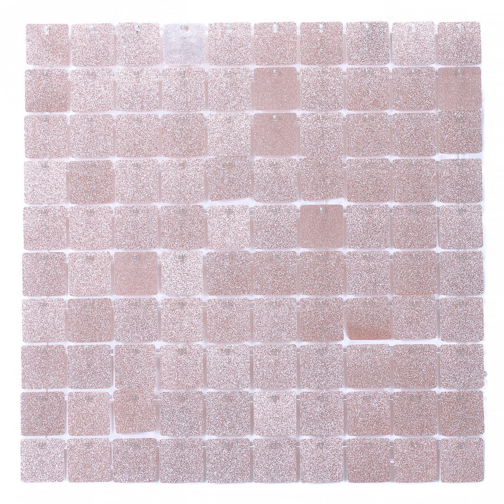 30x30cm Glitter Finish Sequin Wall Panel - Glitter Rose Gold