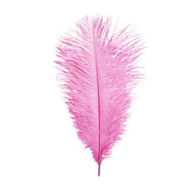 35-40cm Loose Ostrich Feathers, 5pcs - Baby Pink