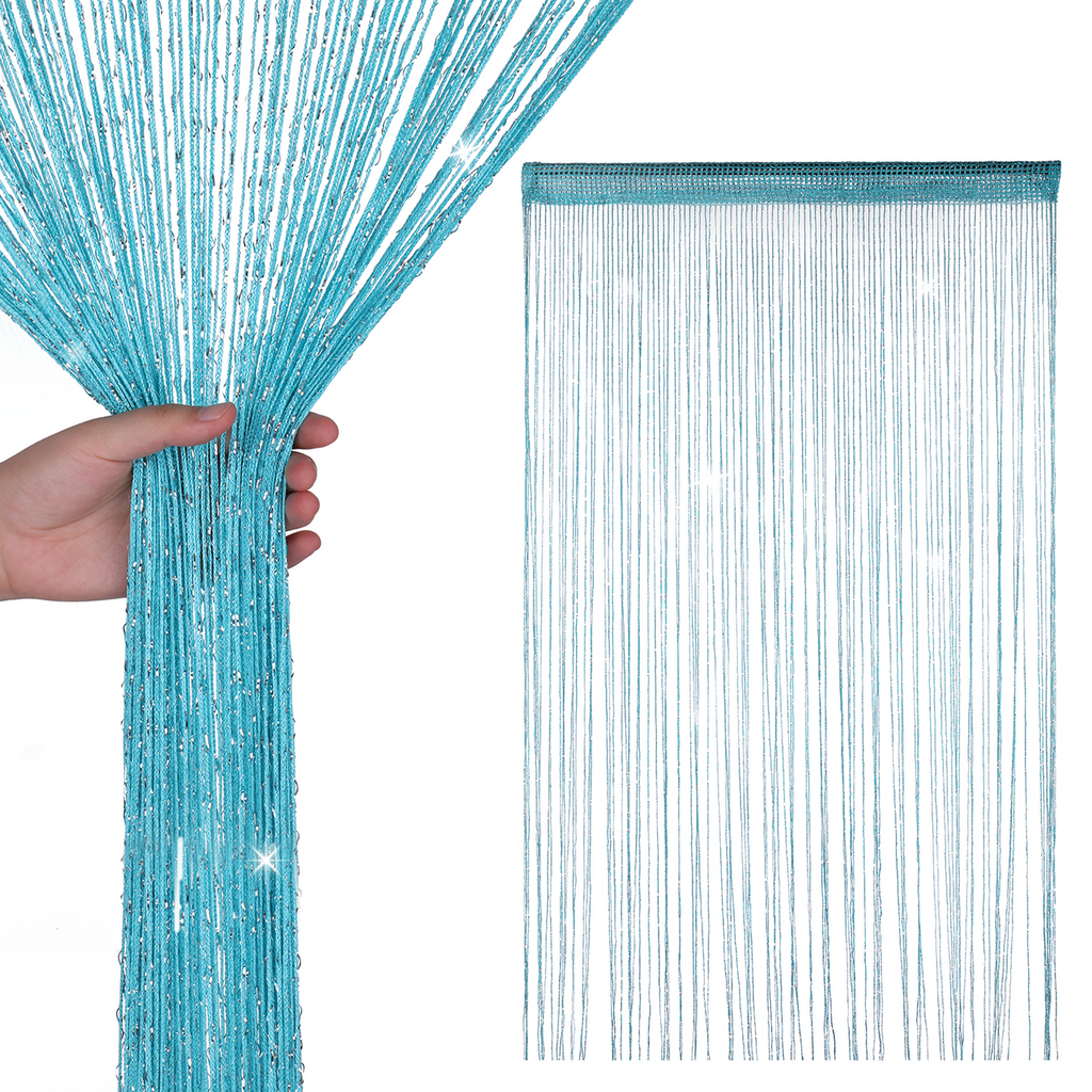 String Curtain Panel - Turquoise