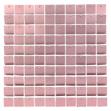 Square Sequin Wall Backdrop Panels - Matt Pink