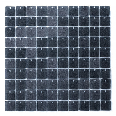 30x30cm Glitter Finish Sequin Wall Panel - Black