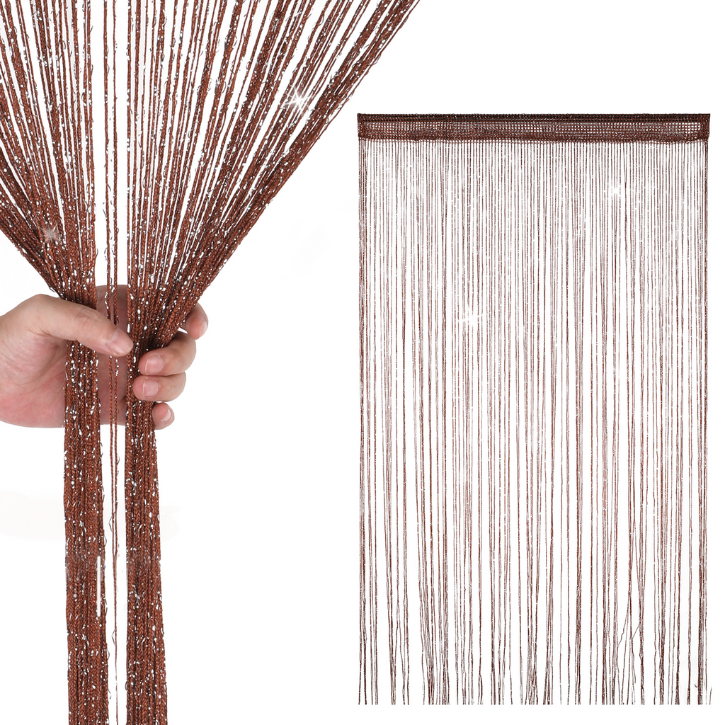 String Curtain Panel - Dark Burgundy